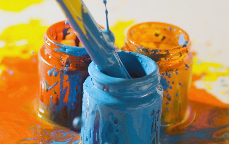 краски, цвет, творчество, рисование, баночки, изобразительное искусство, перемешивание, paint, color, creativity, drawing, jars, fine art, mixing