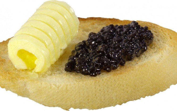 бутерброд, масло, черная, икра, булочка, черная икра, sandwich, oil, black, caviar, bun, black caviar