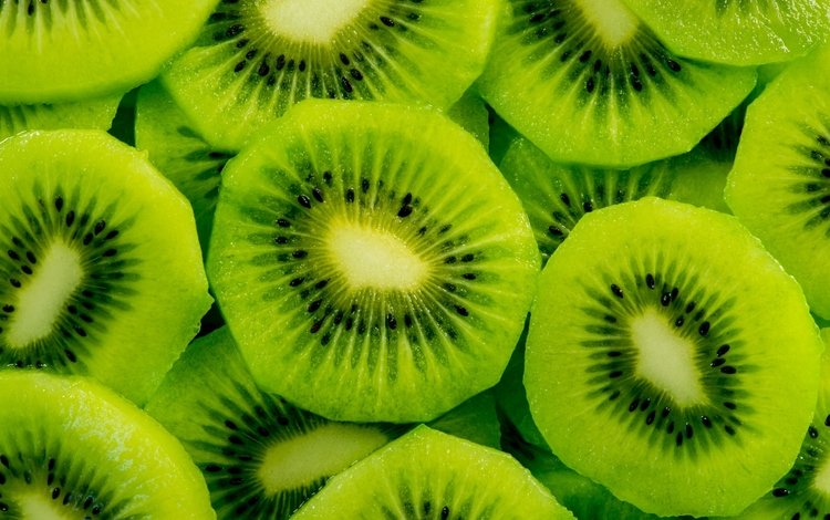 зелёный, макро, фрукты, ломтики, киви, green, macro, fruit, slices, kiwi