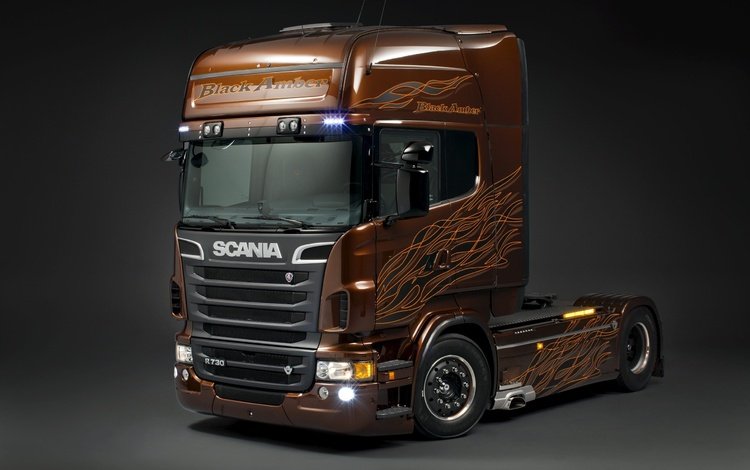 тягач, scania trucks, 730 л.с., r730, black amber, р730, скания, tractor, 730 hp, scania