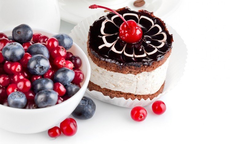 ягоды, черника, сладкое, десерт, пирожное, вишенка, клюква, berries, blueberries, sweet, dessert, cake, cherry, cranberry
