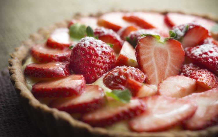 клубника, ягоды, сладкое, десерт, пирог, strawberry, berries, sweet, dessert, pie