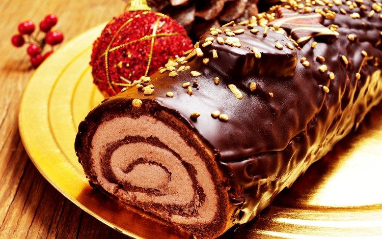 новый год, шоколад, сладкое, торт, десерт, в шоколаде, кулич, рулет, new year, chocolate, sweet, cake, dessert, roll