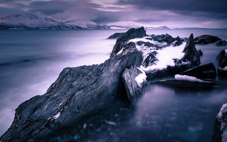 небо, carsten frenzl, скалы, камни, берег, закат, море, норвегия, фьорд, the sky, rocks, stones, shore, sunset, sea, norway, the fjord