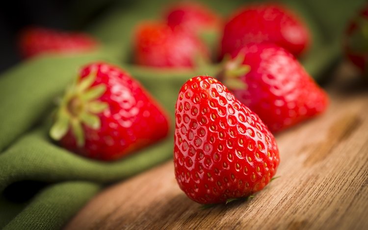 красная, клубника, ягоды, свежая, red, strawberry, berries, fresh