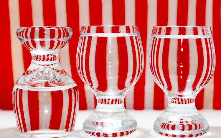 полосы, красные, белые, стекло, посуда, бокалы, прозрачные, strip, red, white, glass, dishes, glasses, transparent
