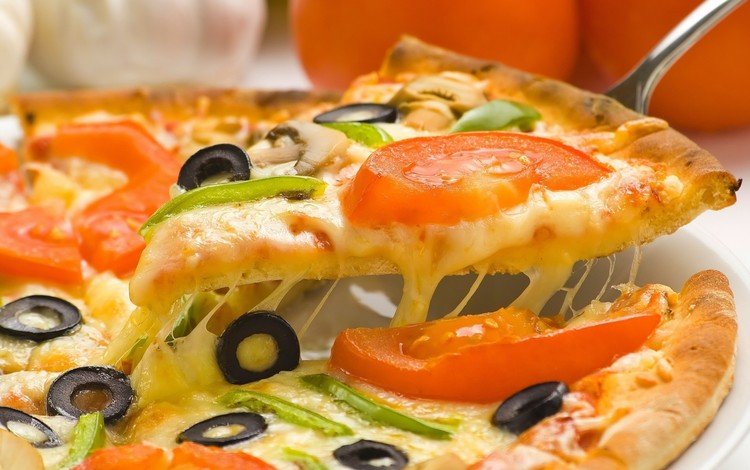 сыр, помидоры, оливки, пицца, чеснок, cheese, tomatoes, olives, pizza, garlic