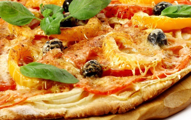 сыр, томаты, пицца, маслины, болгарский перец, cheese, tomatoes, pizza, olives, bell pepper