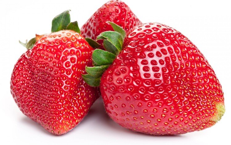 ягода, клубника, белый фон, berry, strawberry, white background