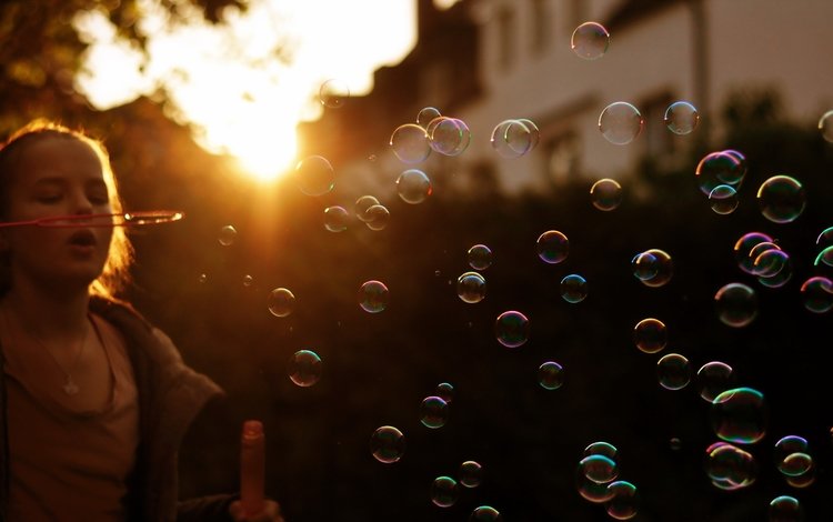 свет, настроение, пузыри, девочка, мыльные, light, mood, bubbles, girl, soap