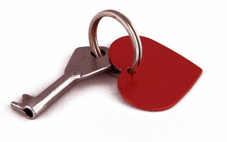 сердечко, ключ, сердце, белый фон, красное, heart, key, white background, red