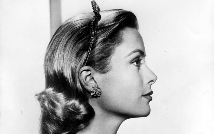 чёрно-белое, профиль, лицо, актриса, грейс келли, black and white, profile, face, actress, grace kelly