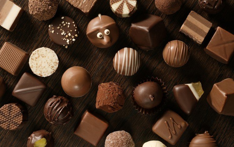 конфеты, черный, белый, шоколад, сладкое, конфета, в шоколаде, молочный, candy, black, white, chocolate, sweet, milk
