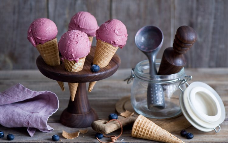 мороженое, ягоды, черника, сладкое, мороженное, десерт, ice cream, berries, blueberries, sweet, dessert