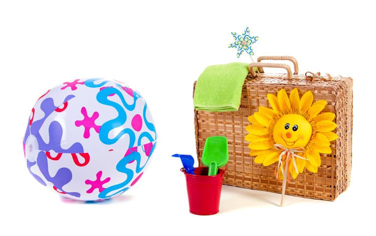 солнце, игрушки, мяч, чемодан, the sun, toys, the ball, suitcase