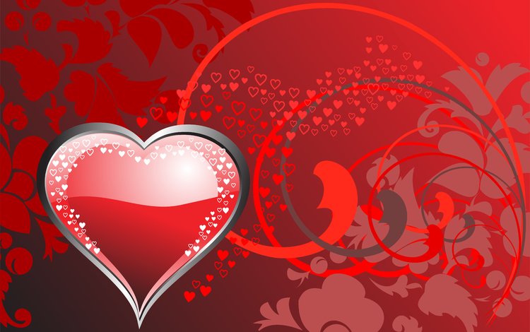 вектор, цвет, красный, сердце, любовь, сердечки, день влюбленных, vector, color, red, heart, love, hearts, valentine's day