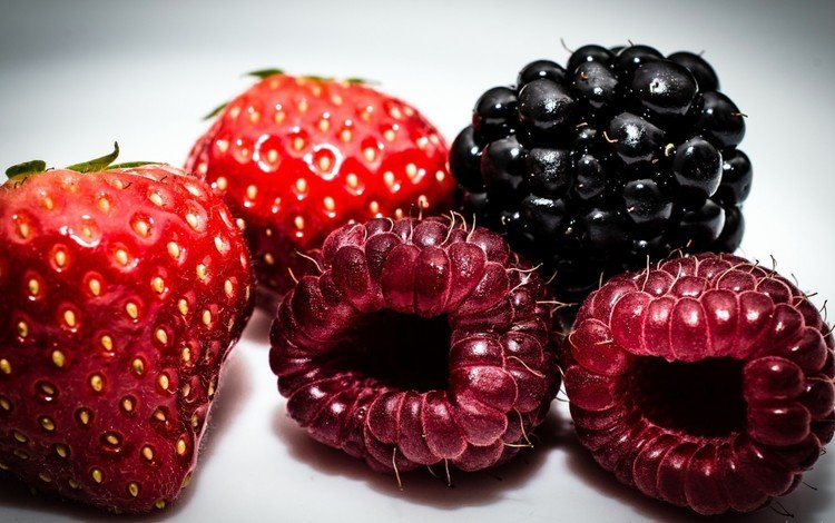 макро, малина, клубника, ягоды, ежевика, macro, raspberry, strawberry, berries, blackberry