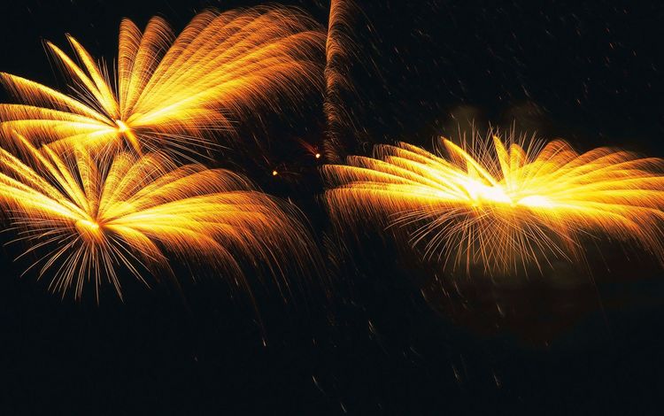 небо, новый год, салют, вспышка, темнота, фейерверк, празднество, the sky, new year, salute, flash, darkness, fireworks