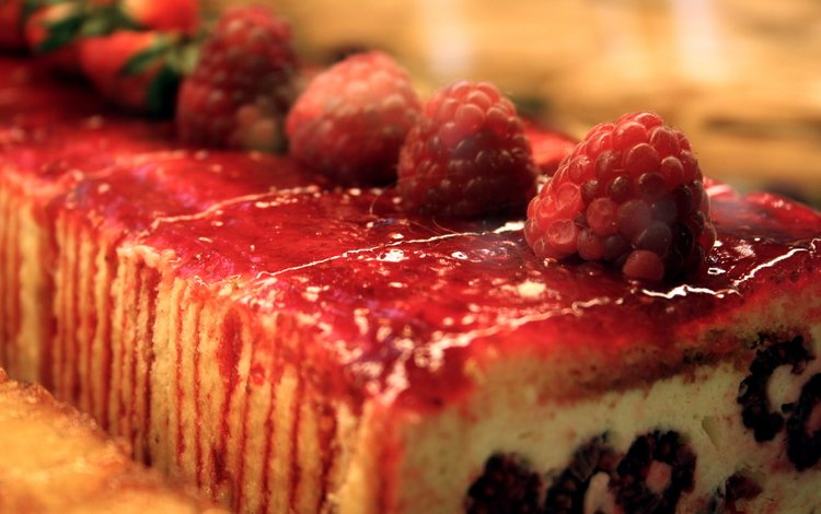 малина, ягоды, сладкое, выпечка, десерт, рулет, raspberry, berries, sweet, cakes, dessert, roll