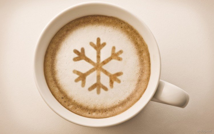 рисунок, напиток, кофе, чашка, снежинка, капучино, пенка, figure, drink, coffee, cup, snowflake, cappuccino, foam