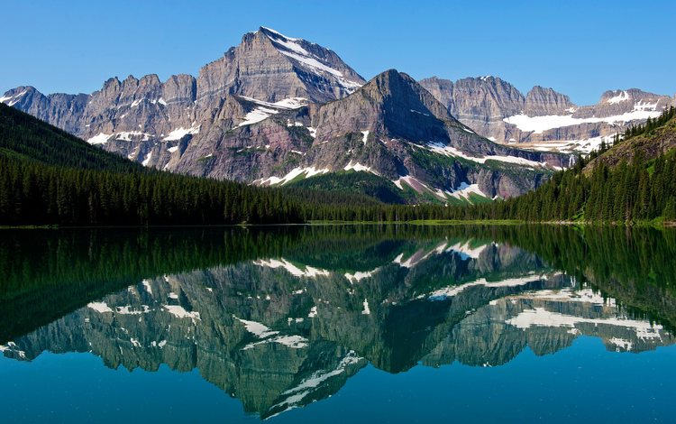 озеро, горы, природа, отражение, пейзаж, lake, mountains, nature, reflection, landscape