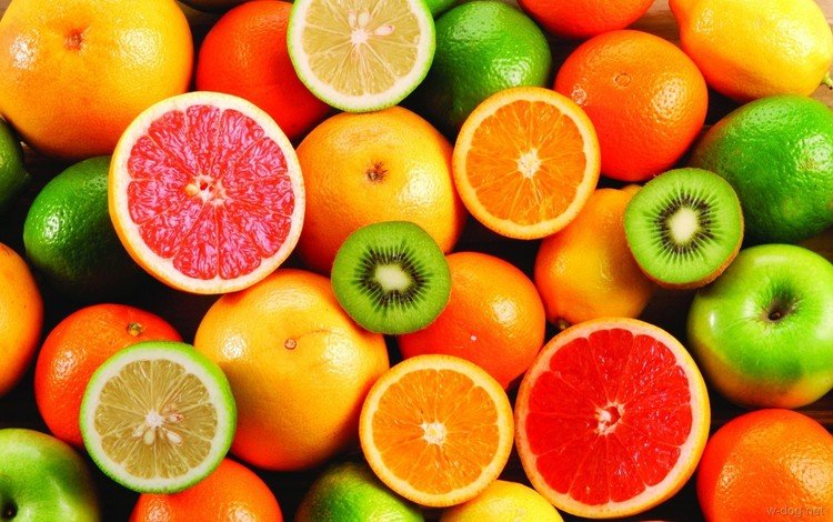 фрукты, лимон, апельсин, яблоко, лайм, цитрус, киви, грейпфрут, fruit, lemon, orange, apple, lime, citrus, kiwi, grapefruit
