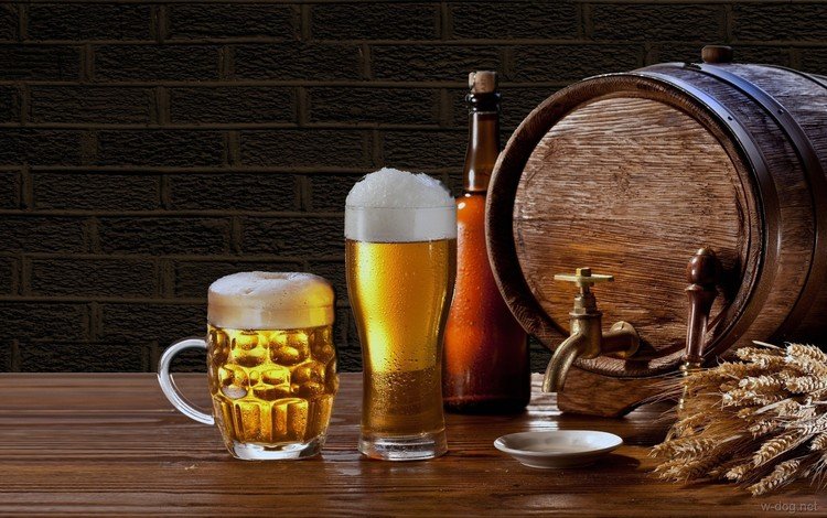 бокал, колосья, кружка, бутылка, пиво, бочонок, кружка пива, glass, ears, mug, bottle, beer, barrel, beer mug