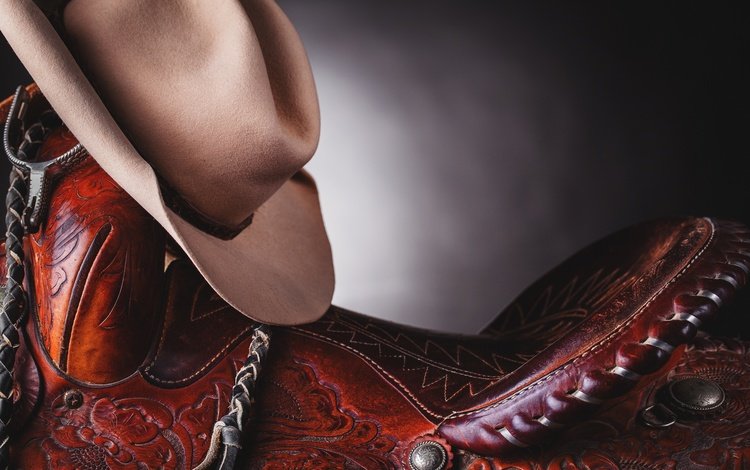 стиль, макро, кожа, шляпа, вестерн, седло, style, macro, leather, hat, western, saddle