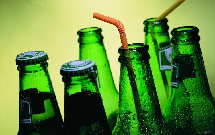 капли, стекло, пиво, бутылки, heineken, drops, glass, beer, bottle