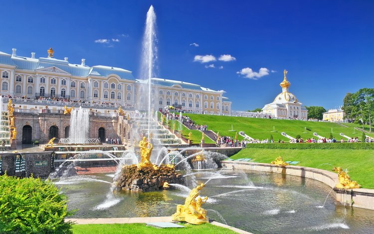 фонтан, россия, дворец, санкт-петербург, петергоф, петродворец, fountain, russia, palace, saint petersburg, peterhof, petrodvorets