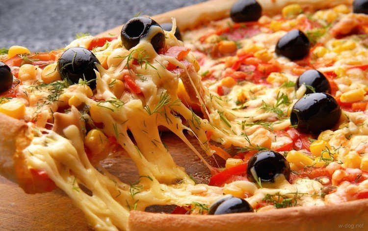сыр, кукуруза, пицца, маслины, паприка, cheese, corn, pizza, olives, paprika