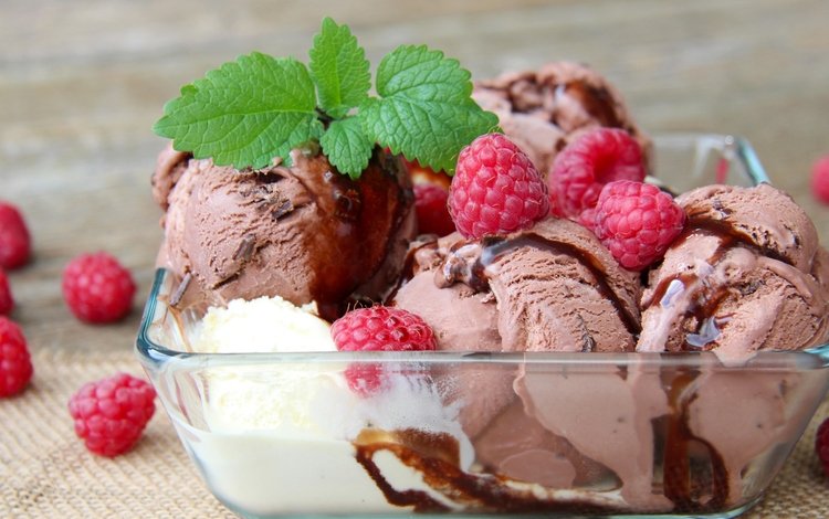 мята, малина, мороженое, ягоды, сладкое, десерт, mint, raspberry, ice cream, berries, sweet, dessert