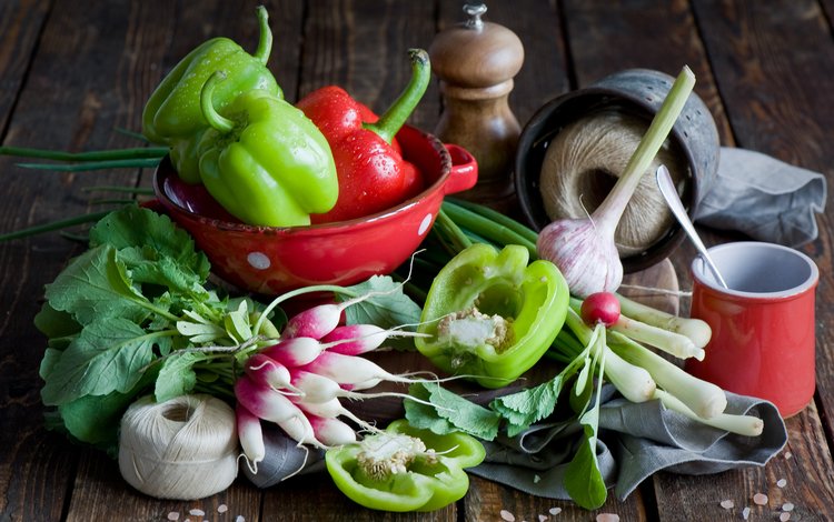 лук, овощи, натюрморт, перец, чеснок, anna verdina, редиска, bow, vegetables, still life, pepper, garlic, radishes