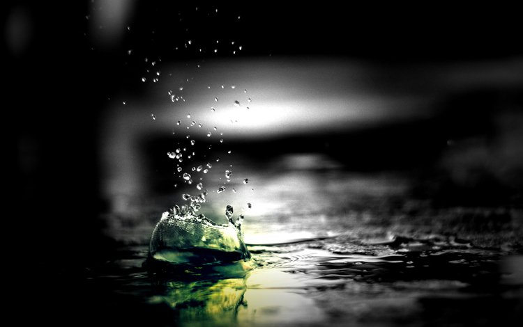 вода, макро, капли, темный фон, дождь, всплеск, water, macro, drops, the dark background, rain, splash