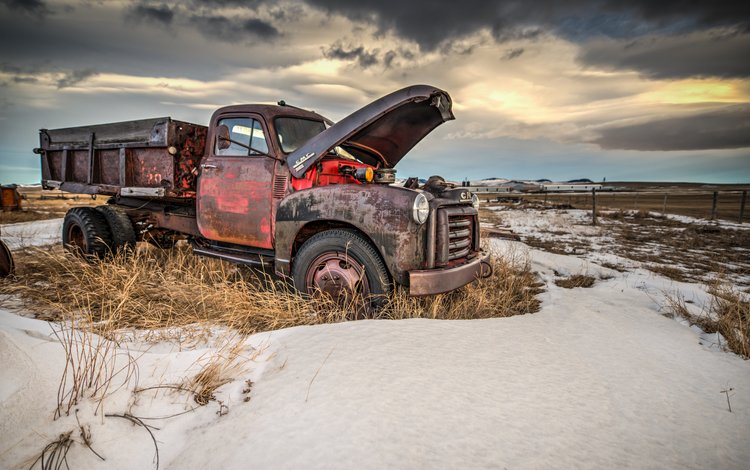 металл, трава, снег, ржавчина, сухая, заброшенная, грузовик, metal, grass, snow, rust, dry, abandoned, truck
