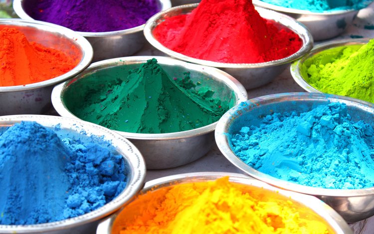 разноцветные, краски, праздник, холи, colorful, paint, holiday, holi