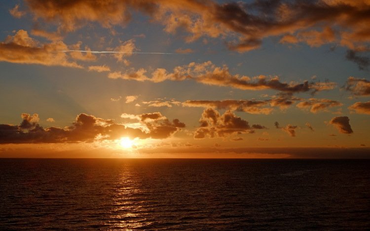 солнце, море, горизонт, облака. закат, the sun, sea, horizon, cloud. sunset