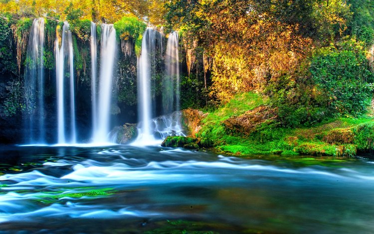 река, природа, водопад, river, nature, waterfall