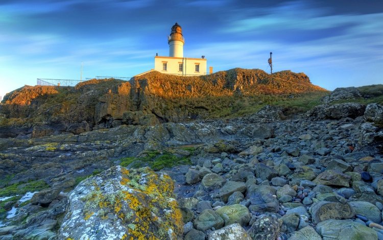 камни, маяк, великобритания, побережье, мох, turnberry lighthouse, stones, lighthouse, uk, coast, moss