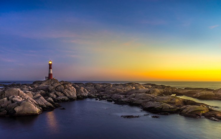 небо, свет, закат, отражение, море, маяк, горизонт, the sky, light, sunset, reflection, sea, lighthouse, horizon