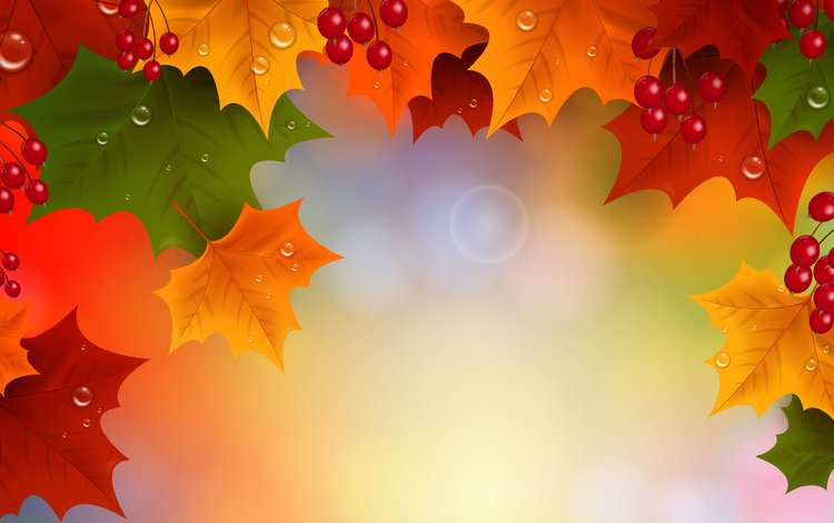 листья, вектор, осень, графика, вектор зима, leaves, vector, autumn, graphics, vector winter