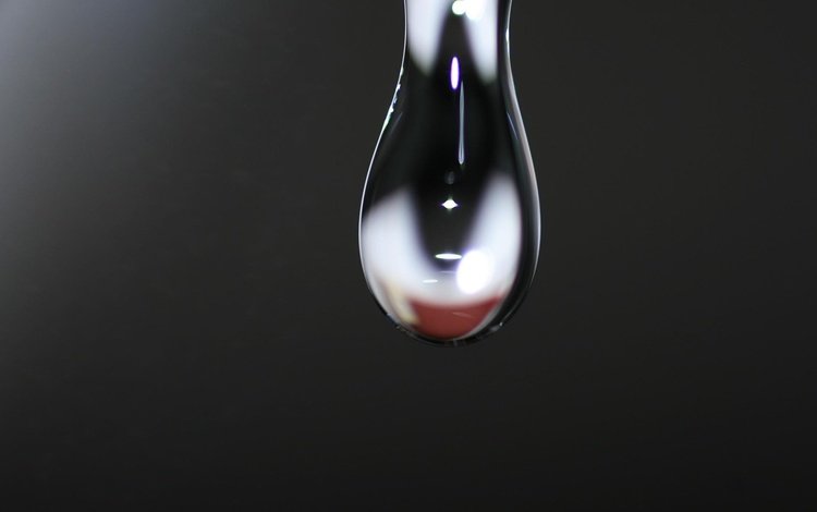 вода, капля, черный фон, water, drop, black background