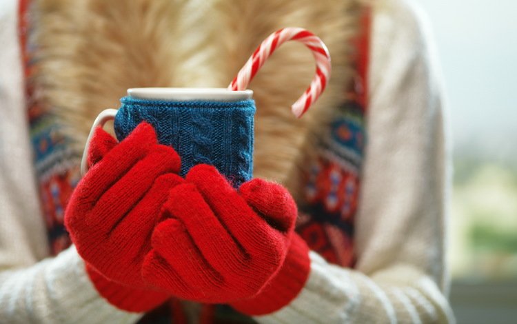 зима, кружка, руки, водопой, кубок, какао, варежки, winter, mug, hands, drink, cup, cocoa, mittens