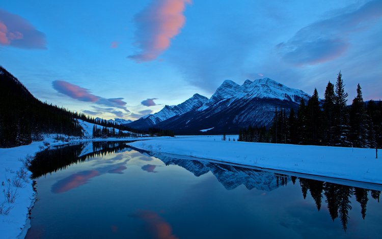 озеро, горы, снег, зима, отражение, пейзаж, lake, mountains, snow, winter, reflection, landscape
