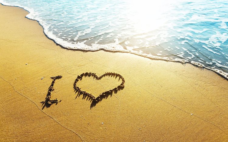 солнце, берег, море, песок, пляж, сердце, любовь, the sun, shore, sea, sand, beach, heart, love