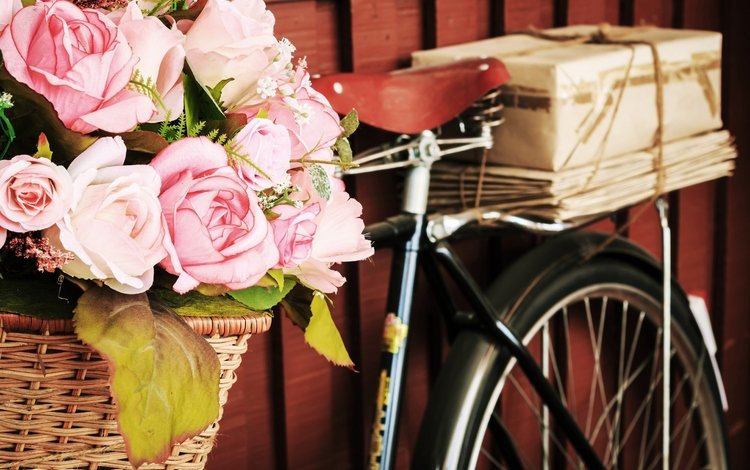 цветы, ретро, букет, велосипед,  цветы, роз, флористика, flowers, retro, bouquet, bike, roses, floral