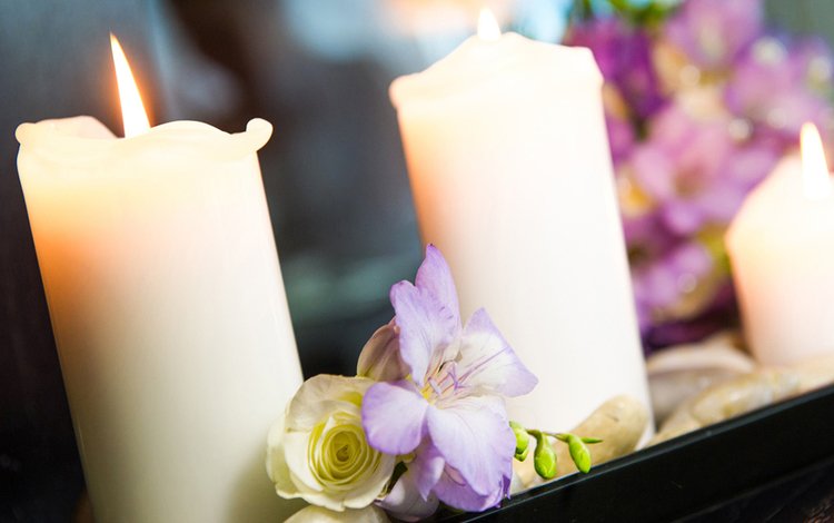 цветы, свечи, пламя, огонь, букет, свадьба, боке, flowers, candles, flame, fire, bouquet, wedding, bokeh