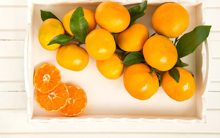 листья, фрукты, оранжевые, мандарины, цитрусы, leaves, fruit, orange, tangerines, citrus