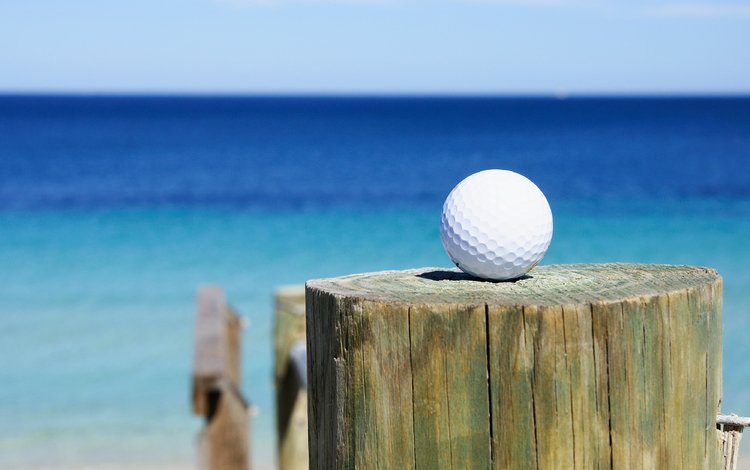 море, мяч, клуб, гольф, golf ball, sea, the ball, club, golf