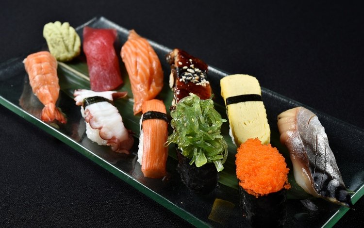 рыба, японская еда, суши, роллы, морепродукты, японская кухня, сервировка, fish, japanese food, sushi, rolls, seafood, japanese cuisine, serving